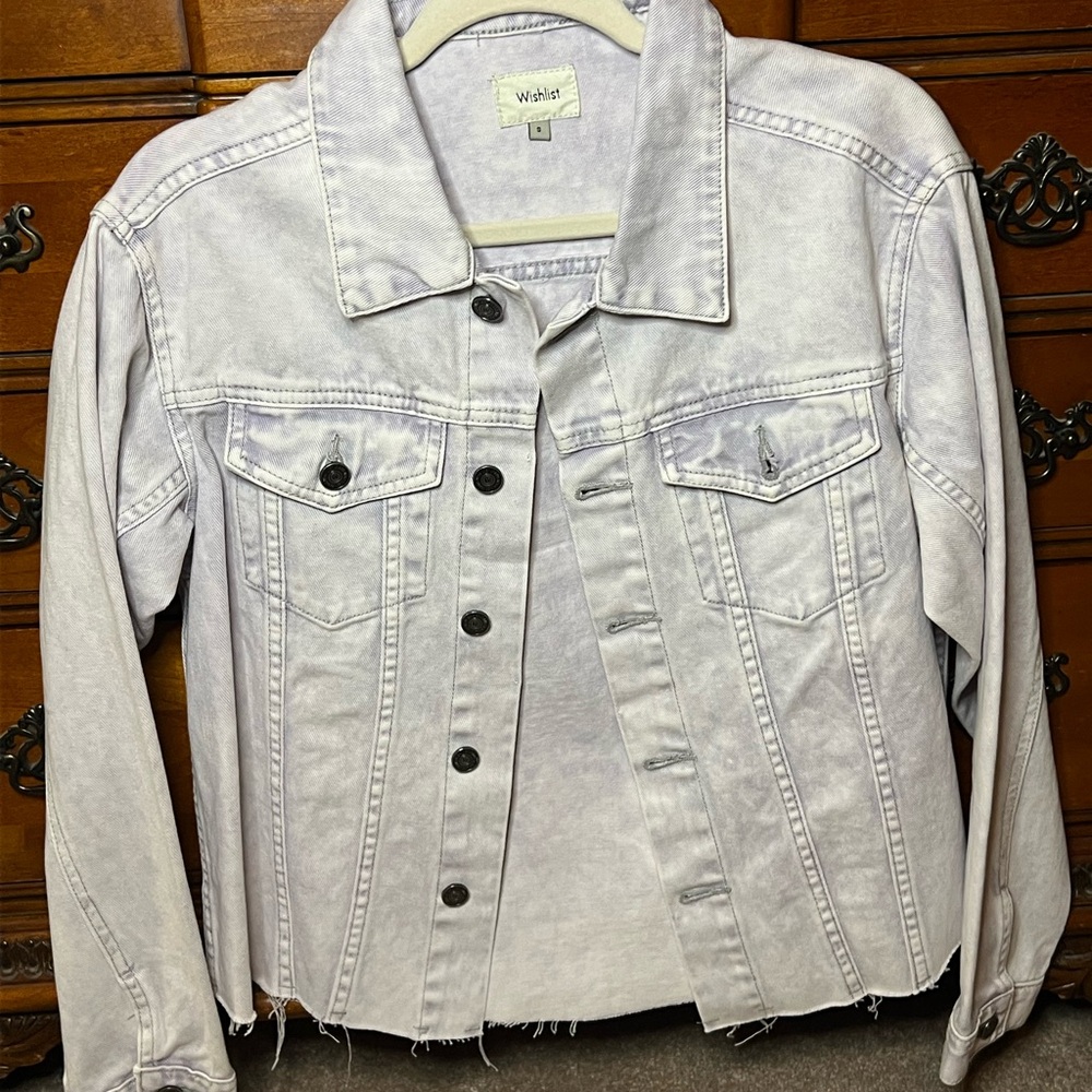 Wishlist Light Lavender Denim Jacket